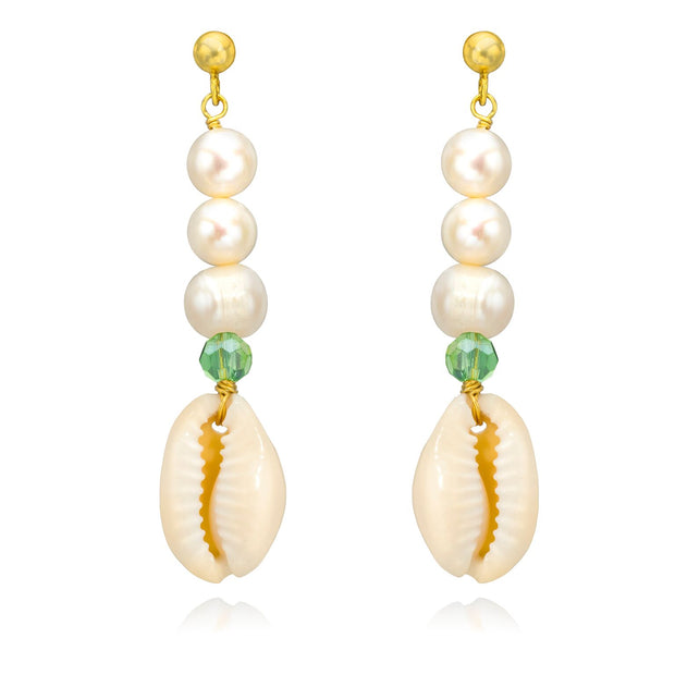 Mirella Fresh Water Pearl Shell Earrings