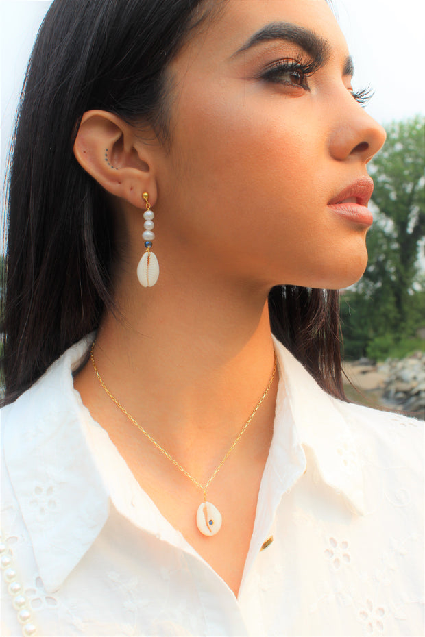 Mirella Fresh Water Pearl Shell Earrings